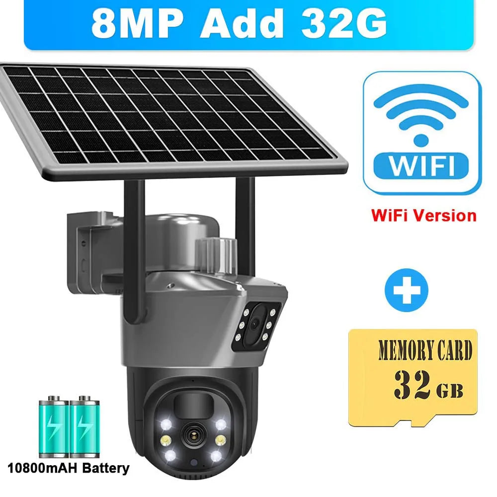 8MP 4K WiFi Solar Camera