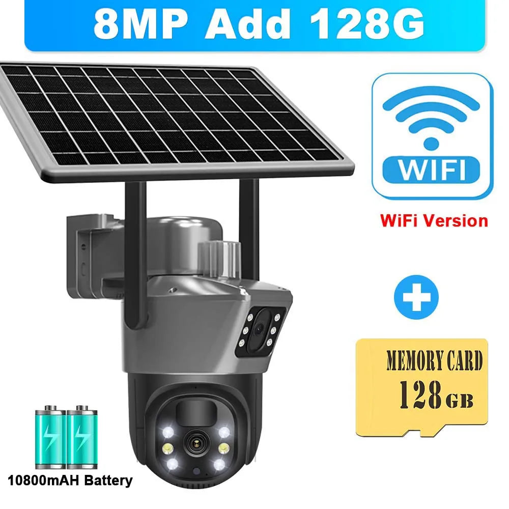 8MP 4K WiFi Solar Camera