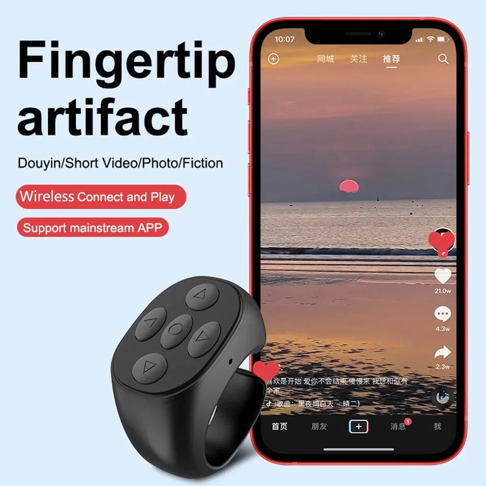 For TikTok Ring Bluetooth Remote
